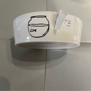 Rae Dunn cat Feeding Bowls NWT goldfish bowl